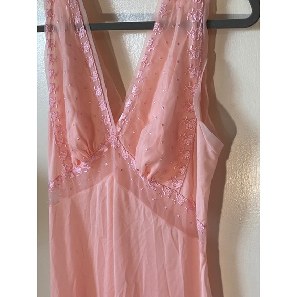 Vintage Pink Sheer Nightgown Princess Lingerie NO TAG Measurements in listing - Picture 6 of 13